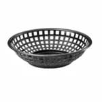 Tablecraft 1075FG Forest Green Round Platter Basket 8" x 2" | Case of 36 — view 3