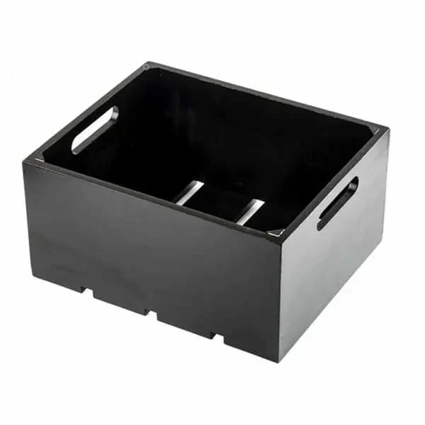 Tablecraft CRATE126 Half Size Brown Wood Display Crate 6-1/4" Deep — view 2