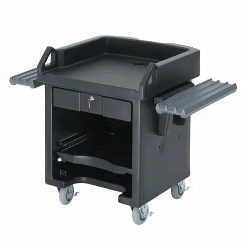 Cambro Versa VCSWR110 Black Cash Register Cart 52-3/4"W — view 2