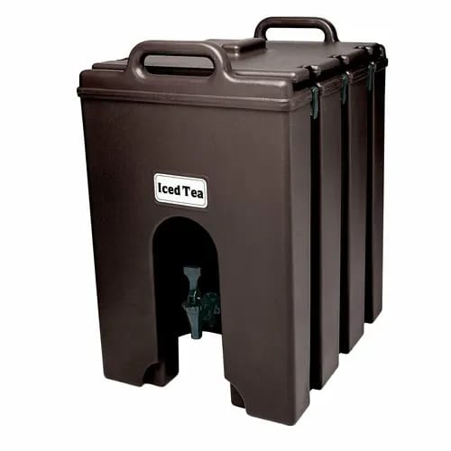 Cambro Camtainer 1000LCD131 11-3/4 Gallon Insulated Dark Brown Beverage Dispenser — view 1