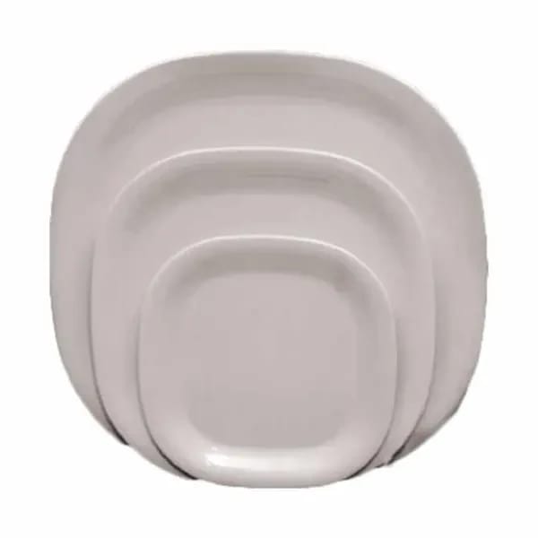 Thunder Group PS3010W Passion White 11" x 11" Square Melamine Plate | Case of 12 — view 1