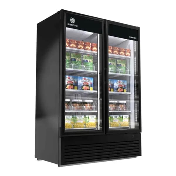 Beverage-Air MTF53-1B Marketeer 42.97 cu. ft. Black 2-Swing Door Freezer Merchandiser 54-3/8"W — view 2