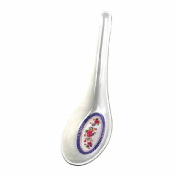 Thunder Group 7003AR Rose 3/4 oz. Melamine Wonton Soup Spoon | Case of 60 — view 1