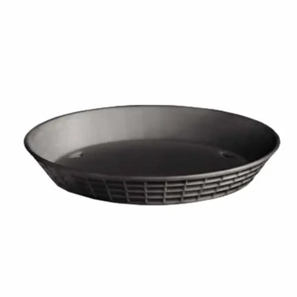 Tablecraft 137512BK Black Round Platter Basket 12" x 1-1/2"x | Case of 12 — view 2