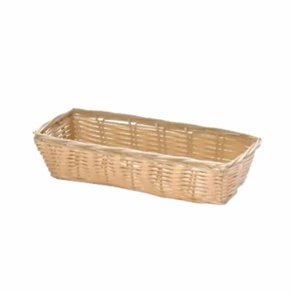 Tablecraft 1116W Natural Rectangular Woven Basket 9" x 3-1/2" x 2 | Case of 12 — view 2