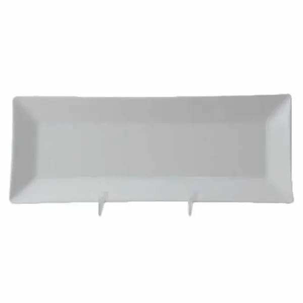 Thunder Group 29110WT Classic White 10-1/4" x 4" Rectangular Melamine Plate | Case of 12 — view 2