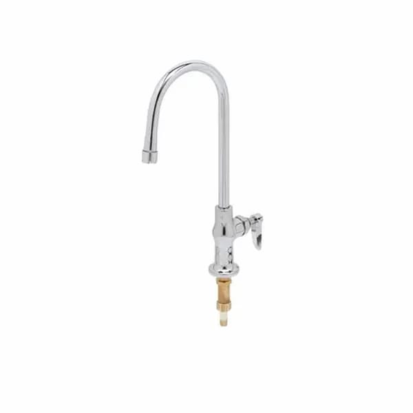 T&S B-0305-QT-WS Single Hole Deck Mount Pantry Faucet with 6" Rigid Gooseneck — view 1