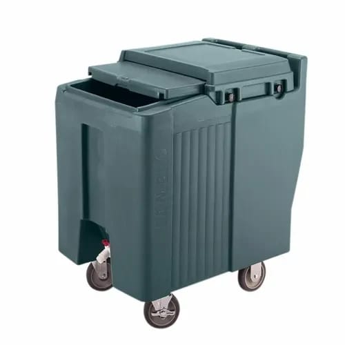Cambro Slidinglid ICS175L191 175 Lb. Granite Gray Mobile Ice Caddy — view 2