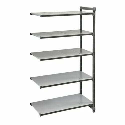 Cambro Camshelving EA186084S5580 5-Shelf Polypropylene Brushed Graphite Add-On Shelving Unit 60"W X 18"D X 84"H — view 2