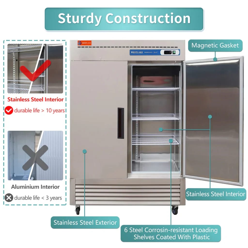 Westlake WKF-49B Reach-In Freezer 2 Door -8-0°F — view 5