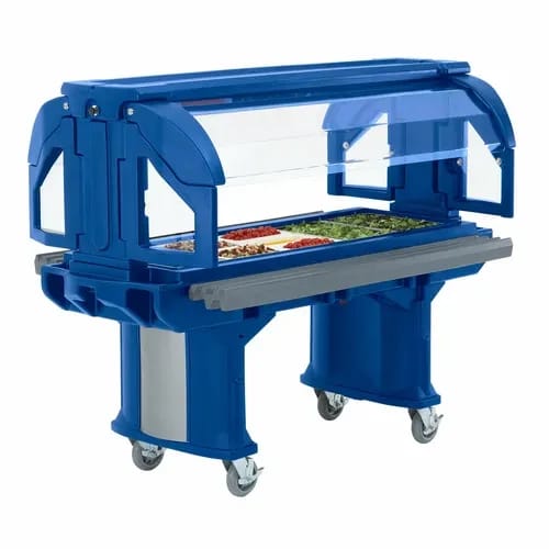 Cambro Versa Food Bar VBR5186 4-Pan Navy Blue Cold Food Serving Counter — view 1
