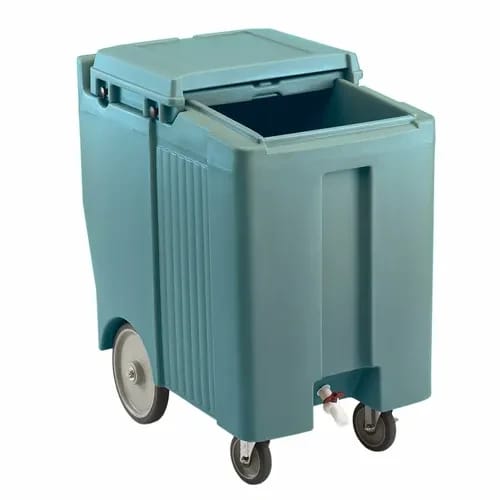 Cambro Slidinglid ICS175TB401 175 Lb. Slate Blue Mobile Ice Caddy — view 1