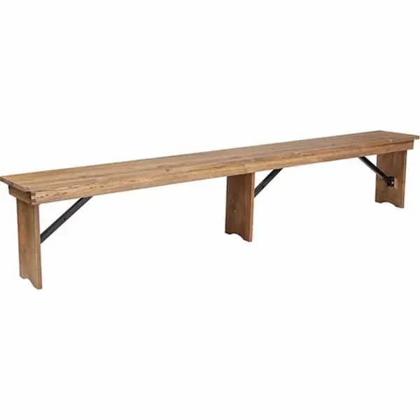 Flash Furniture XA-B-96X12-L-GG Wood Folding Bench 96"W — view 2