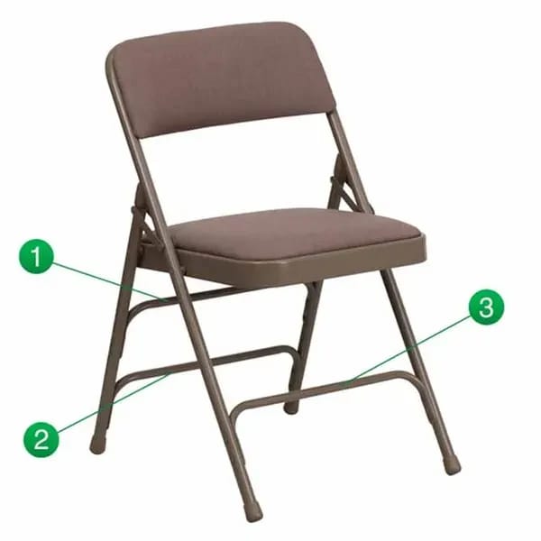 Flash Furniture HA-MC309AF-BGE-GG Beige Steel Folding Chair — view 2