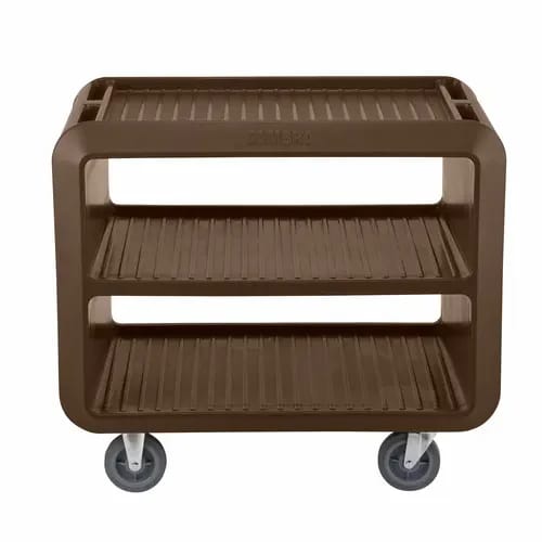 Cambro SC337131 3-Shelf 600 Lb. Capacity Dark Brown Utility Bus Cart — view 2
