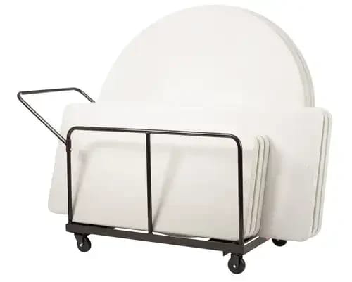 National Public Seating DYMU Folding Table Dolly - Vertical Storage - Round & Rectangular Tables — view 5