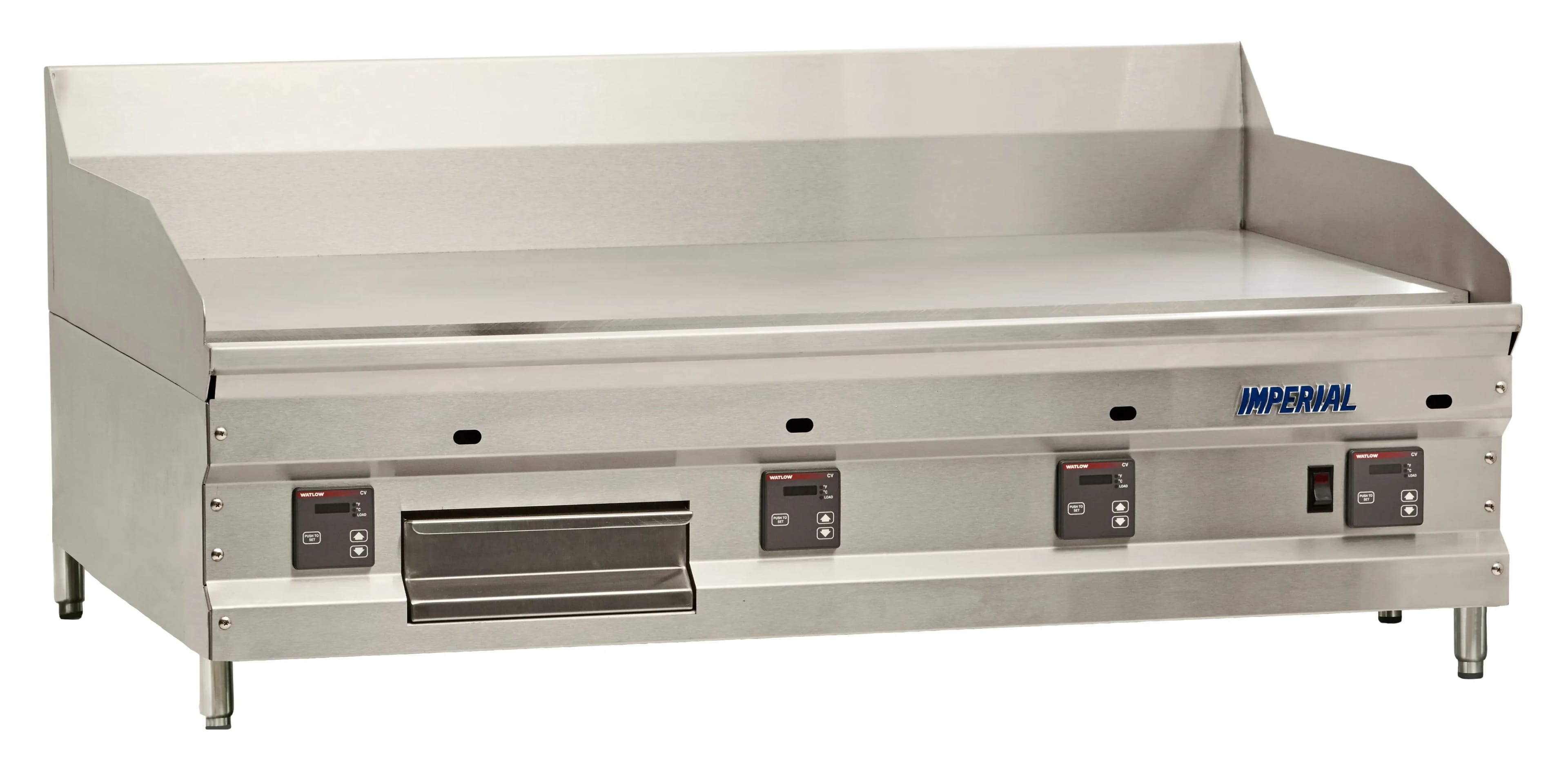 Imperial PSG60 Professional Gas Countertop Griddle 60 Inch Wide Digital Control Rectangle Polished Steel 1 Inch Thick Plate Heavy-Duty — Propane, 150000 BTU — view 1