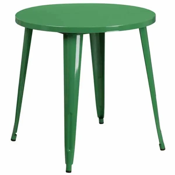 Flash Furniture CH-51090-29-GN-GG 30" Round Dining Height Metal Orange Table — view 1