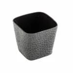 Tablecraft 10741 4" Square Gold Crackle Pattern Aluminum Snack Basket — view 2