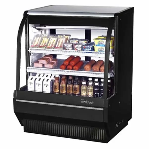 Turbo Air TCDD-48H-B-N Refrigerated Black Deli Case 48-1/2"W — view 1