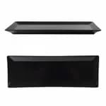 Thunder Group 24110BK Classic Black 11-1/4" x 5" Rectangular Melamine Plate | Case of 12 — view 6
