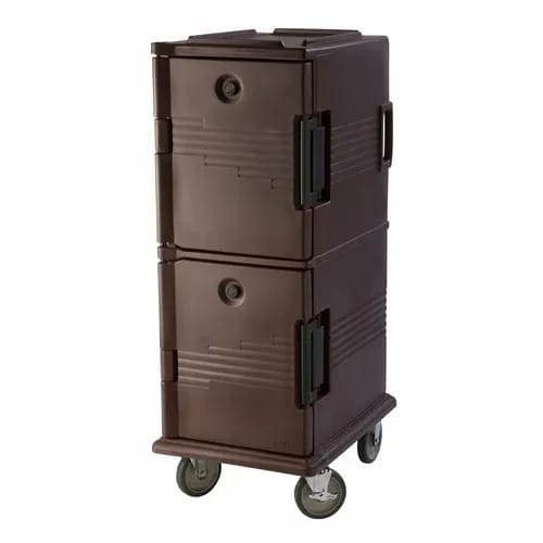 Cambro Ultra Cam Cart UPC800131 Insulated Dark Brown Front Loader Food Carrier — view 2