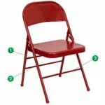 Flash Furniture HA-MC705AV-3-BGE-GG Beige Steel Folding Chair — view 3
