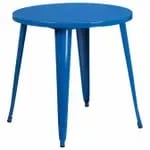 Flash Furniture CH-51050-29-BL-GG 35-1/2" Square Dining Height Metal Blue Table — view 4