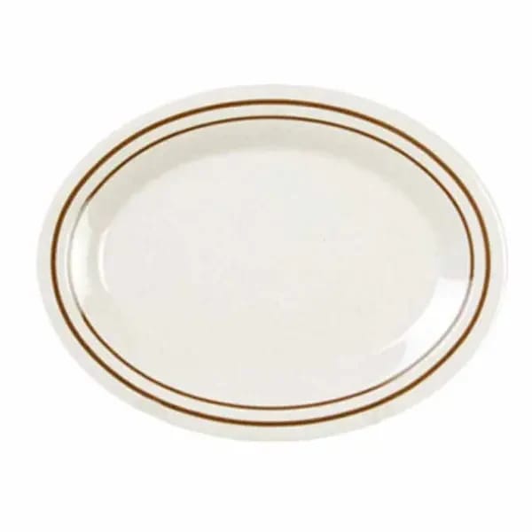 Thunder Group AD222AA Arcadia 24 oz., 12" x 9" Oval Melamine Platter | Case of 12 — view 2