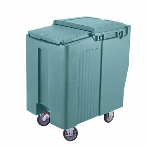 Cambro Slidinglid ICS175T401 175 Lb. Slate Blue Mobile Ice Caddy — view 2