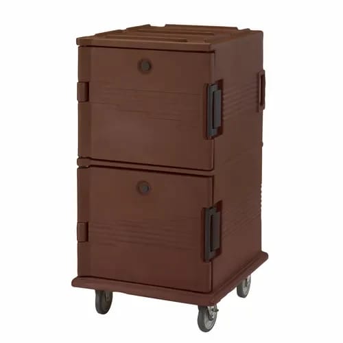 Cambro Ultra Cam Cart UPC1600SP131 Insulated Dark Brown Front Loader Food Carrier — view 1