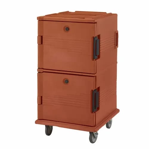 Cambro Ultra Cam Cart UPC1600SP402 Insulated Brick Red Front Loader Food Carrier — view 1