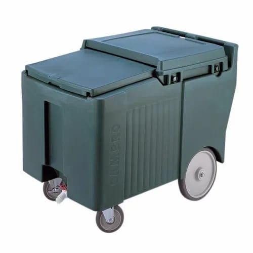 Cambro Slidinglid ICS175LB191 175 Lb. Granite Gray Mobile Ice Caddy — view 2