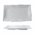 Thunder Group 24140WT Classic White 13-1/2" x 9-1/8" Rectangular Melamine Plate | Case of 12 — view 5