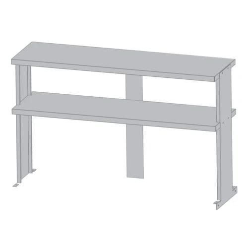 Turbo Air TSOS-4R-T Stainless Steel Double Tier Overshelf for Sandwich Prep Tables 48"W — view 2
