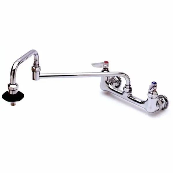 T&S B-0597-EE 8" Wall Mount Pot and Kettle Filler Faucet with 18" Double-Jointed Swing Nozzle — view 1