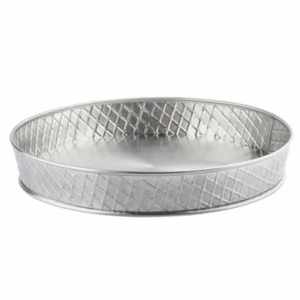 Tablecraft 10035 Lattice Stainless Steel Round Platter 10-1/2" Diameter x 1-1/2" — view 2