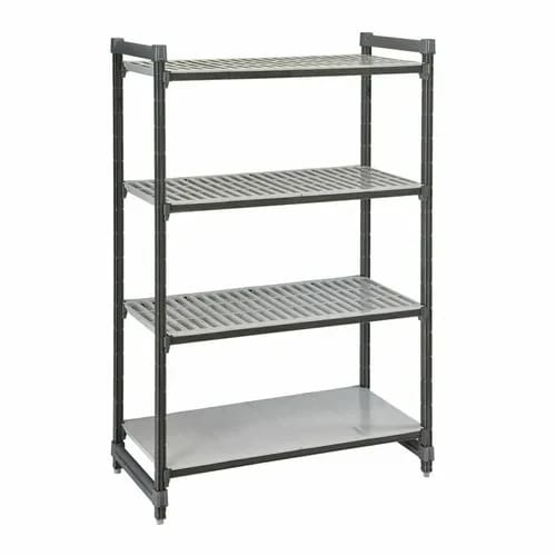 Cambro Camshelving ESU245472VS4580 4-Shelf Polypropylene Brushed Graphite Shelving Kit 54"W X 24"D X 72"H — view 1