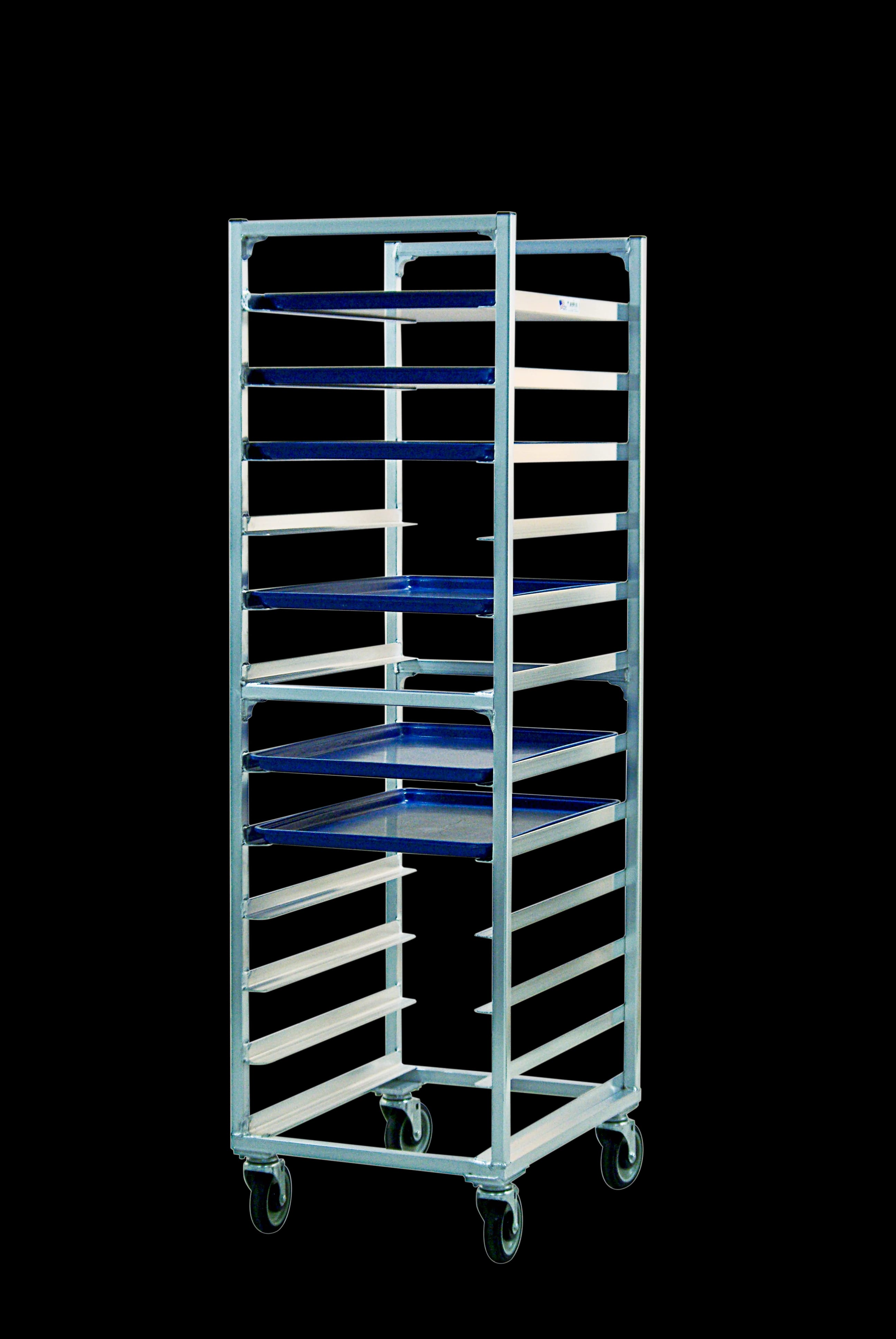 Carter-Hoffmann® O8609 Portable Aluminum Pan Rack Single Width Open Style End-Loaded 9 Pan Capacity — view 1