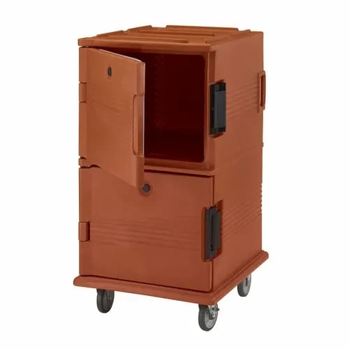 Cambro Ultra Cam Cart UPC1600402 Insulated Brick Red Front Loader Food Carrier — view 1