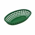 Tablecraft 1071FG Forest Green Oval Platter Basket 8" x 5-1/4" x 2" | Case of 36 — view 4