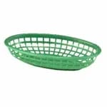Tablecraft 1071FG Forest Green Oval Platter Basket 8" x 5-1/4" x 2" | Case of 36 — view 3