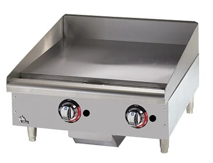 Star 624MF Star-Max® Series Gas Countertop Griddle 24 Inch Wide Manual Control Rectangle Polished Steel 1 Inch Thick Plate Medium-Duty — Propane, 56600 BTU — view 1