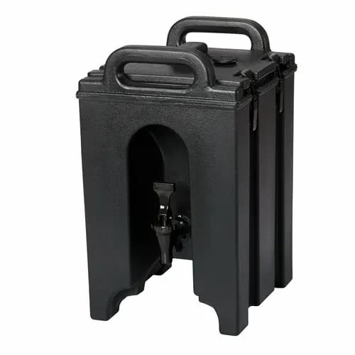 Cambro Camtainer 100LCD110 1-1/2 Gallon Insulated Black Beverage Dispenser — view 1