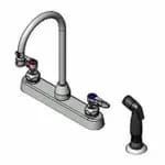 T&S B-0168 8" Wall Mount Pre-Rinse Faucet with Spray Assembly with Spray Hose — view 3