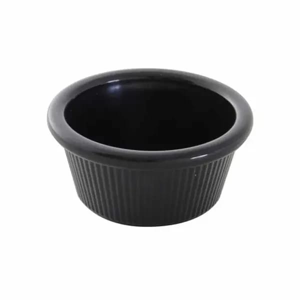 Thunder Group PL531BL1 3 oz. Fluted Black Plastic Ramekin | Case Of 12 — view 1