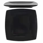 Thunder Group 29012BK Classic Black 12" x 12" Square Melamine Plate | Case of 12 — view 4
