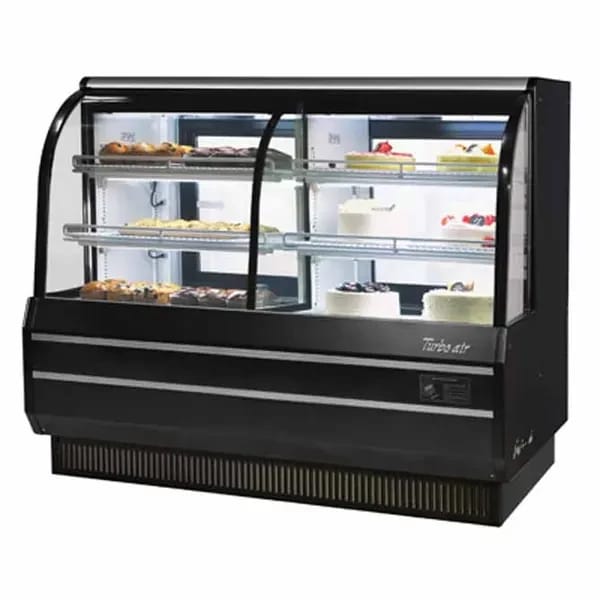 Turbo Air TCGB-60CO-B-N Combination Refrigerated/Dry Black Bakery Display Case 60-1/2"W — view 2