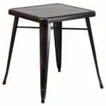 Flash Furniture CH-31330-29-OR-GG 23-3/4" Square Dining Height Galvanized Steel Orange Table — view 6