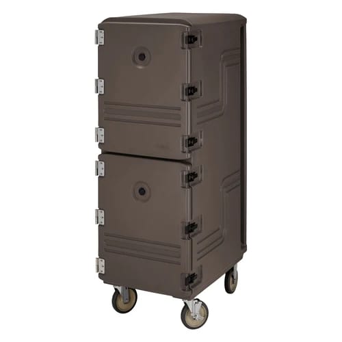 Cambro Camcart 1826DTC131 Insulated Dark Brown Front Loader Food Carrier — view 2